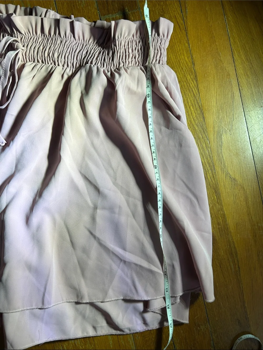BOGO Women's Smocked Waist Light Pink Shorts with Pockets